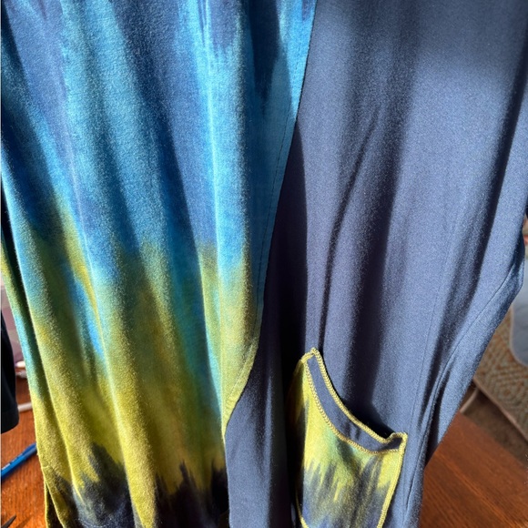 Parsley & Sage Tunic V-Neck Top Blue and Green Women M 3/4 Sleeve Soft - Picture 6 of 11